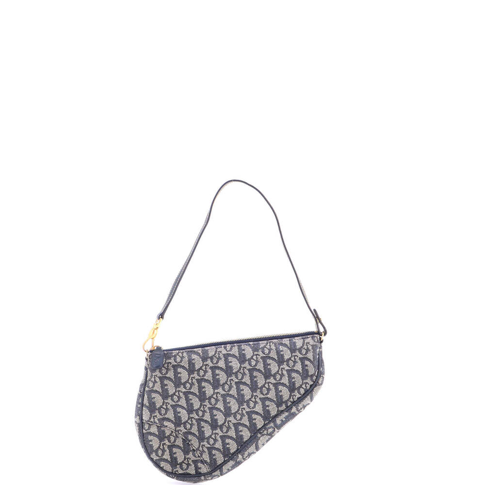 Christian Dior Mini Vintage Saddle Bag Diorissimo Denim